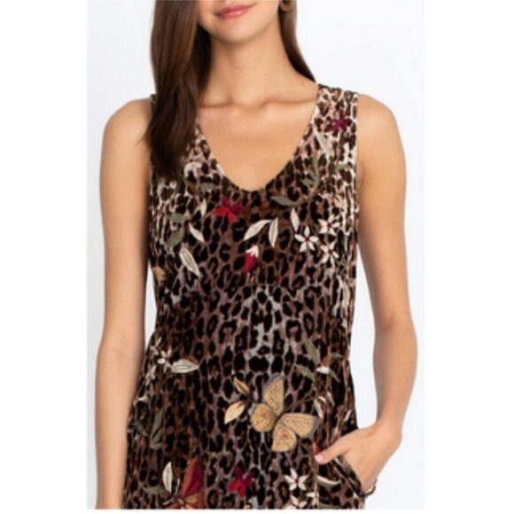 💕JOHNNY WAS💕 Penelope Maxi Tank Dress ~ Floral Butteryfly Embroidered XXS NWOT - Picture 6 of 16